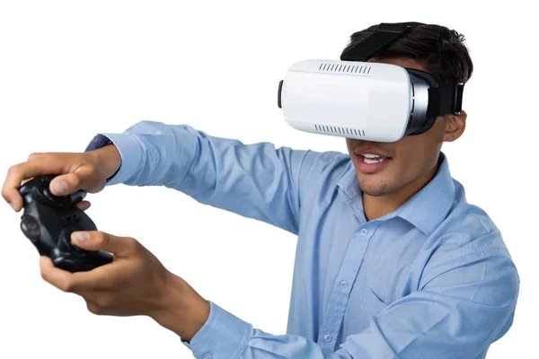 Affärsman som Vr glasögon — Stockfoto