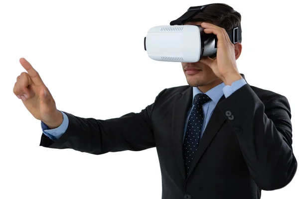 Uomo d'affari con occhiali VR — Foto Stock