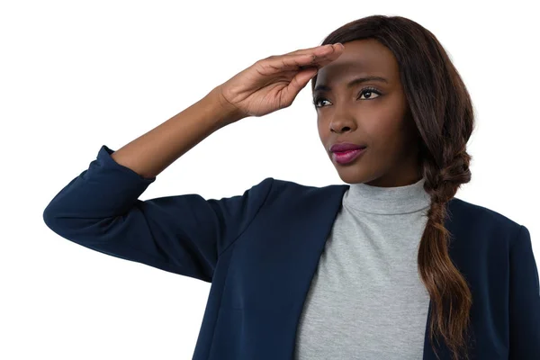 Mujer de negocios ojos blindados — Foto de Stock