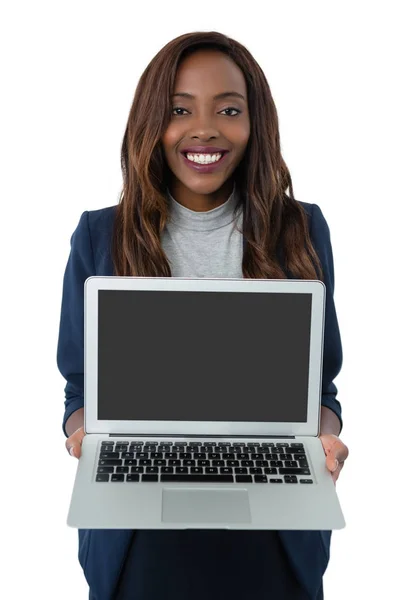 Zakenvrouw weergegeven: laptop — Stockfoto