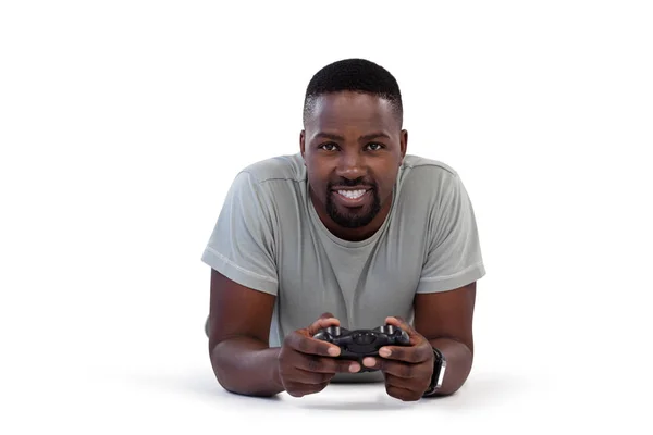 Człowiek gra w gry wideo — Zdjęcie stockowe