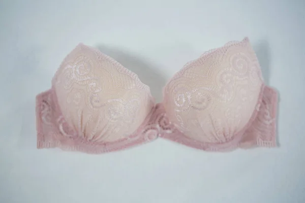 High angle view of pink bra — Stock Photo, Image