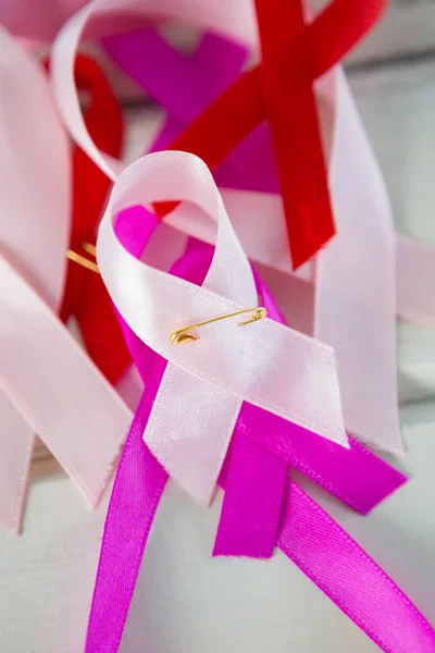 Various Cancer Awareness ribbons — Stock Photo, Image