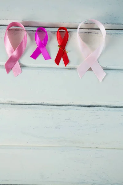 Various Cancer Awareness ribbons — Stock Photo, Image