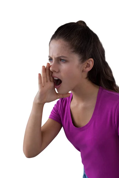 Naštvaná dívka křičí — Stock fotografie