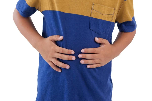 Boy having an stomach pain — Stock Photo, Image