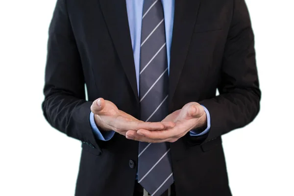 Businessman wearing suit while standing — Stock Photo, Image