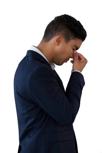 Businessman suffering from headache — Stock Photo, Image