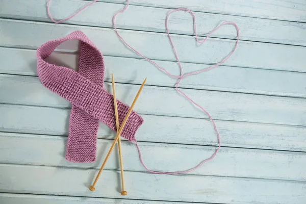Ruban de sensibilisation au cancer du sein en laine — Photo