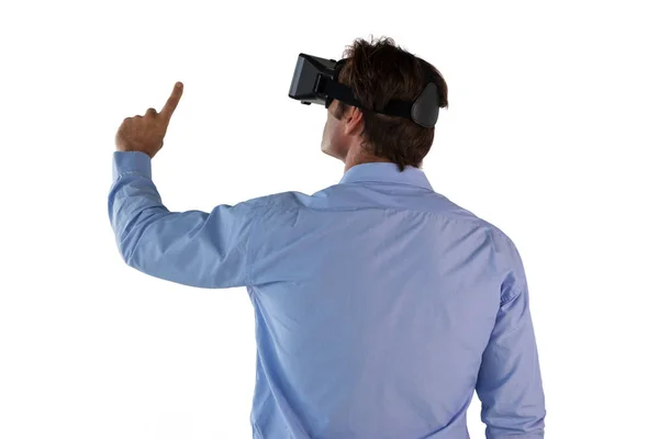 Affärsman med vr-glasögon — Stockfoto