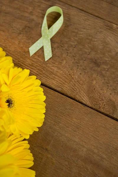 花を持つリンパ腫アウェアネス リボン — ストック写真