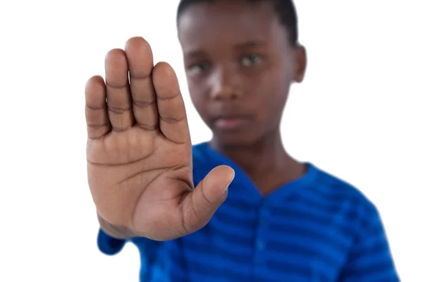 Sevimli çocuk ihmal ederek elini gösterilen — Stok fotoğraf