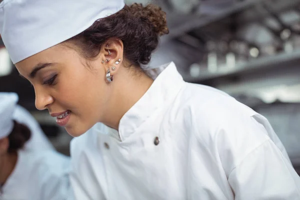 Female chef in kitchen — Stock Photo, Image