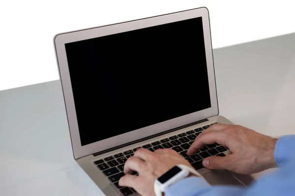 Businessman using laptop computer — Stock Photo, Image