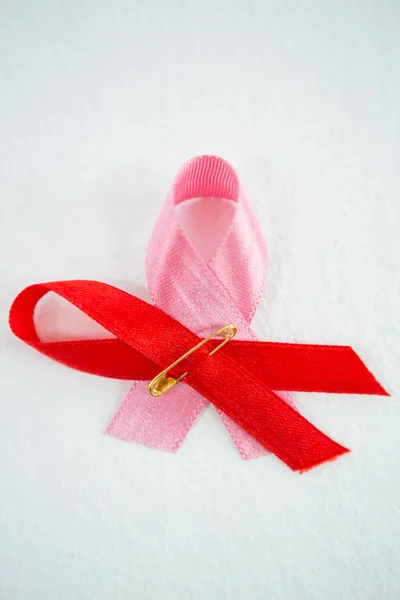 Red and pink awareness ribbons — Stock Photo, Image