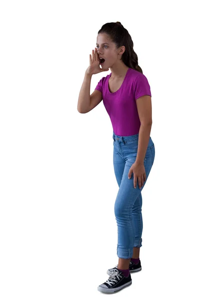 Chica enojada gritando —  Fotos de Stock