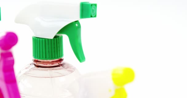 Close-up of spray bottle — Stock Video