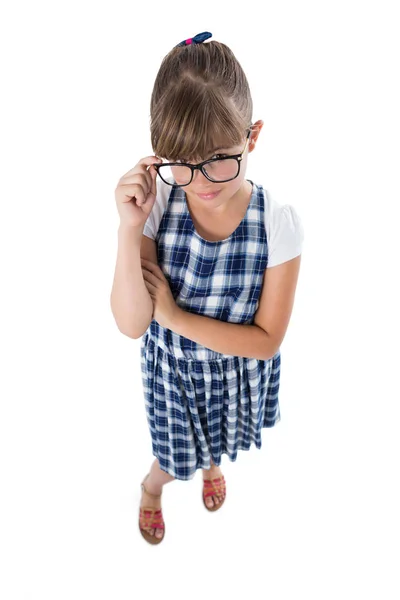 Cute girl posing on white background — Stock Photo, Image