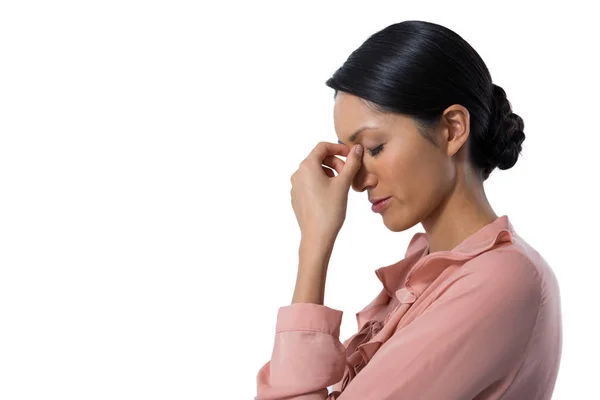 Tensed mujer ejecutiva — Foto de Stock