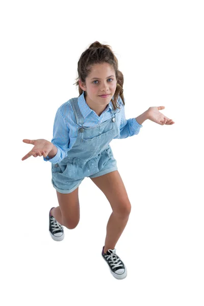 Teenage girl gesturing — Stock Photo, Image