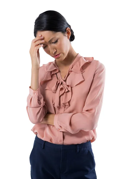 Tensed mujer ejecutiva — Foto de Stock