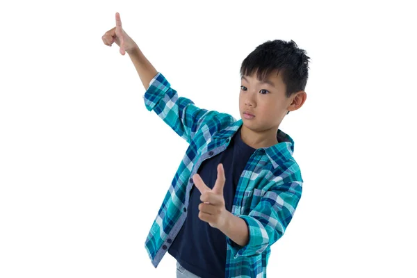 Boy forming a finger frame — Stock Photo, Image