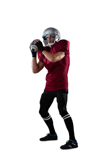 Focused American football player — Stock Photo, Image