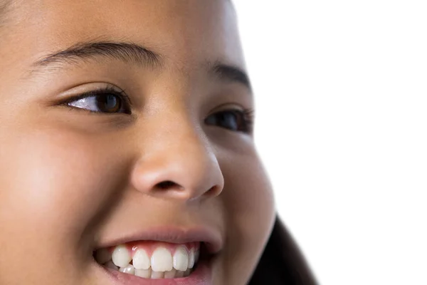 Menina contra fundo branco Imagem De Stock