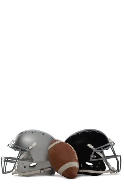 American football with helmets — Stock Photo, Image