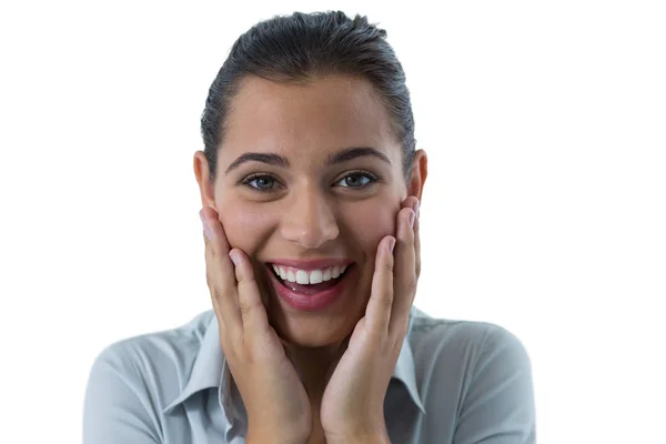 Mujer sorprendida ejecutiva — Foto de Stock