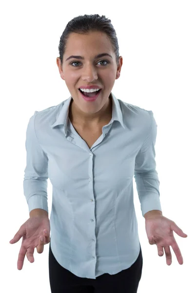 Surprised female executive — Stock Photo, Image