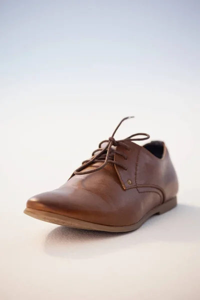 Chaussure marron sur fond blanc — Photo