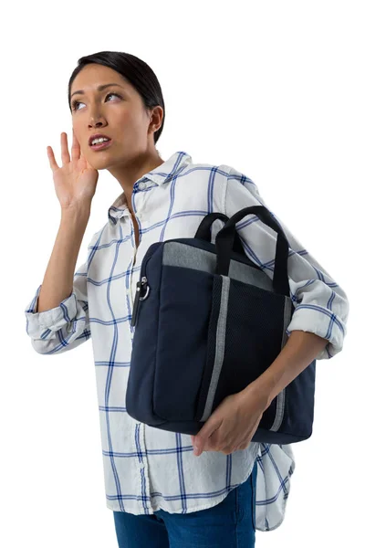 Gizlice dinleme evrak çantası ile icra — Stok fotoğraf