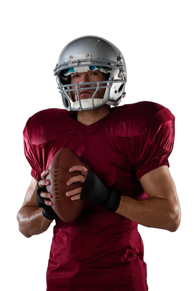 Sportler mit American Football — Stockfoto