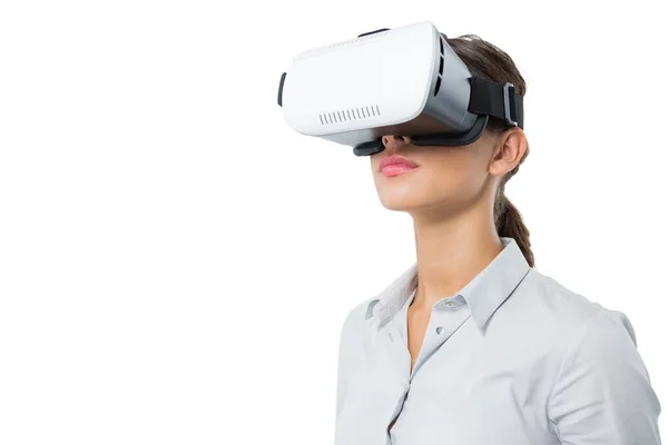 Verkställande använder virtuell verklighet headset — Stockfoto