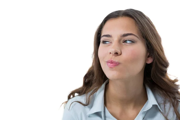 Ejecutivo femenino contra blanco — Foto de Stock