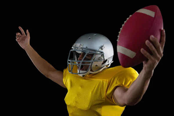 Jogador de futebol americano torcendo — Fotografia de Stock