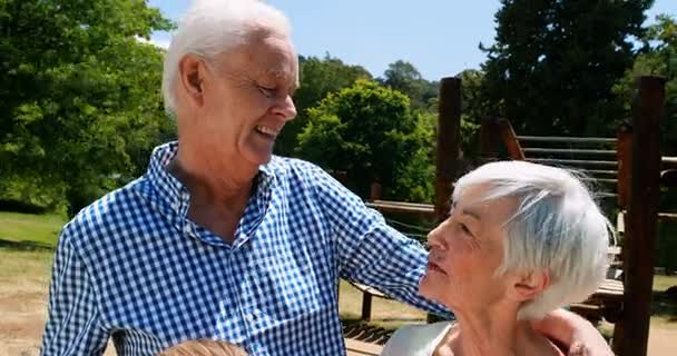 Senior couple interacting with each other — Stock Video