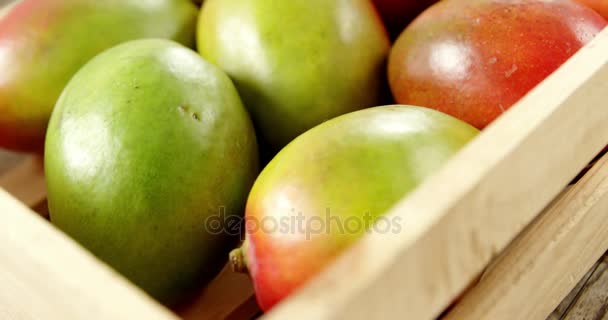 Närbild av röda mango — Stockvideo