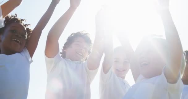 Kinderen genieten in zonnige dag — Stockvideo