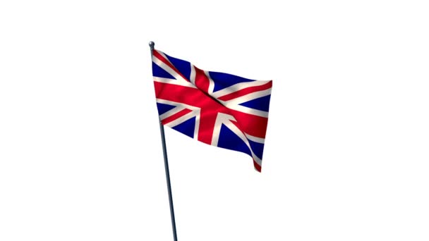 Bandiera dell'Unione sullo sfondo bianco — Video Stock