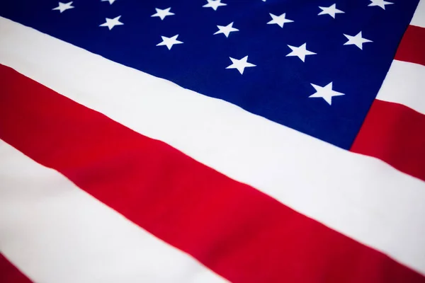 Vista de ángulo alto de la bandera americana — Foto de Stock