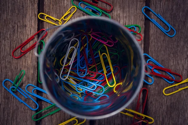 Close up of colorful paper clips — Stock Photo, Image