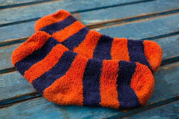 Close up de meias padrão listrado — Fotografia de Stock