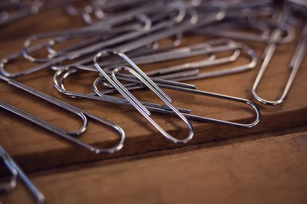 Metallic paper clips — Stock Photo, Image