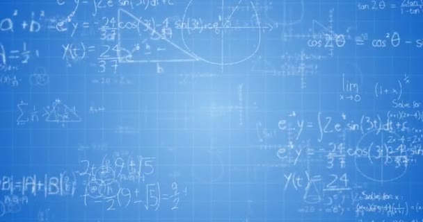 Fórmulas matemáticas en pizarra — Vídeos de Stock