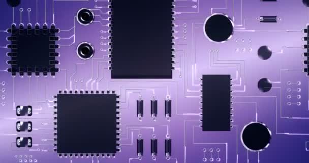 Close-up of electronic circuit board — Stock Video