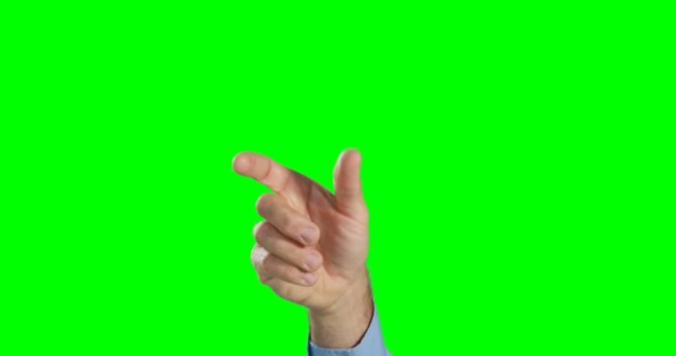 Közeli kép a kéz segítségével futurisztikus digitális kijelzővel — Stock videók