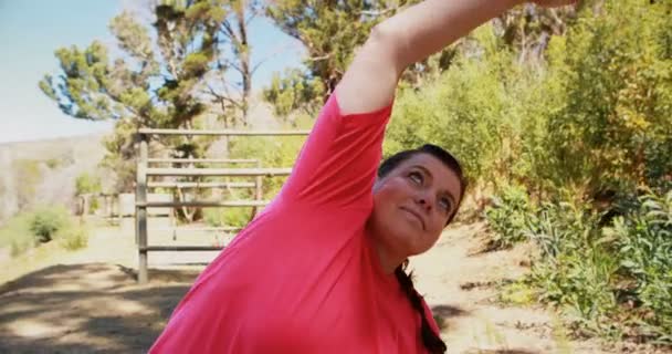 Жінки гімнастика під час — стокове відео