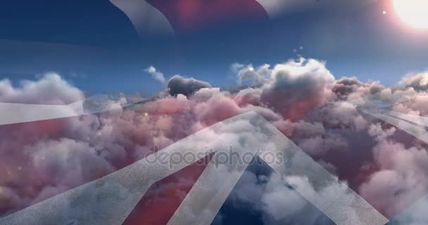 Nubes humeantes y luz solar — Vídeo de stock